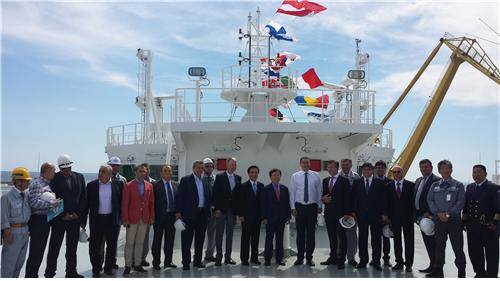 Ambasadorul Hyo-Sung Park a luat parte la ceremonia de de inaugurarea tinuta la santierul naval Daewoo Mangalia