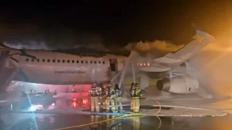 Incendiul unui avion din Coreea de Sud a provocat evacuarea în masă a pasagerilor