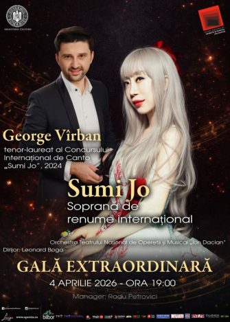 Legendara soprană Sumi Jo și tenorul George Vîrban pe aceeași scenă, într-o Gală Extraordinară la Teatrul Național de Operetă și Musical „Ion Dacian”